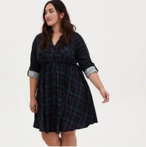torrid Dresses & Skirts - Torrid Challis Plaid Dress